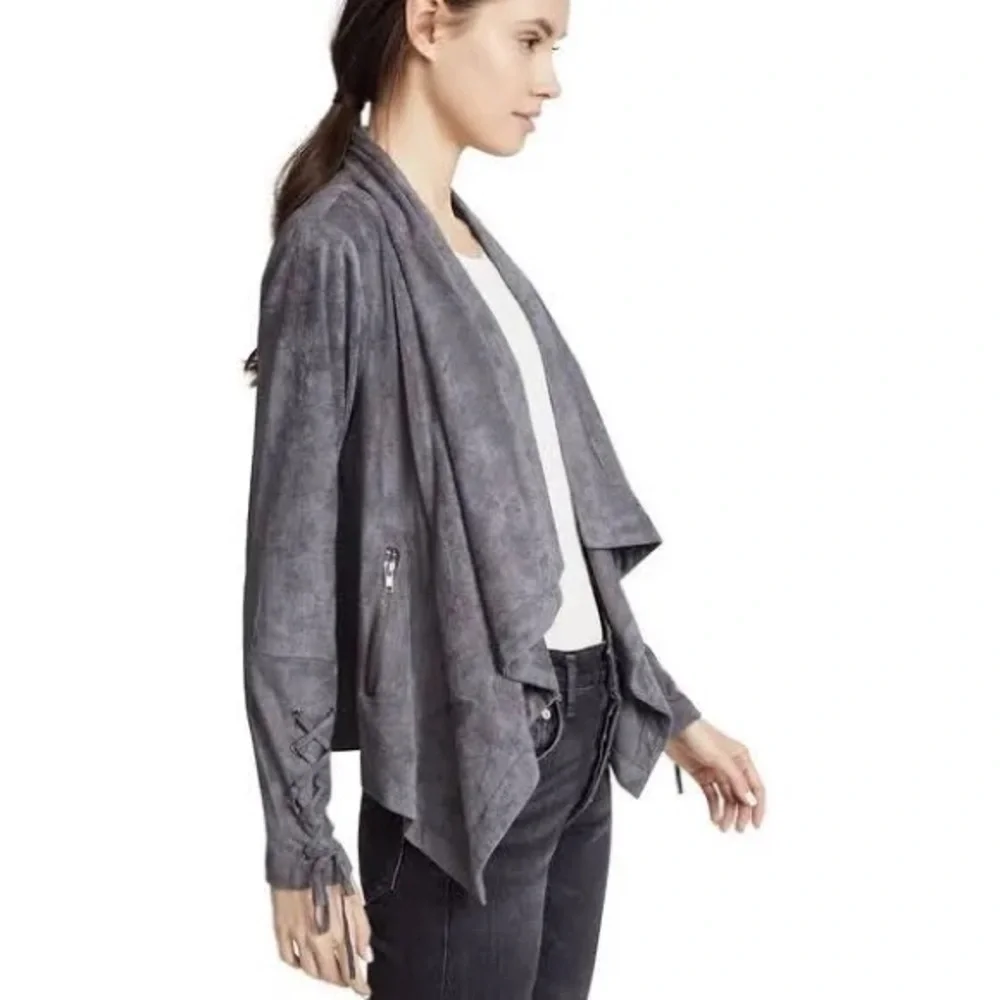 CUPCAKES and CASHMERE Brislin Faux Suede Drape Jacket - Picture 2 of 9